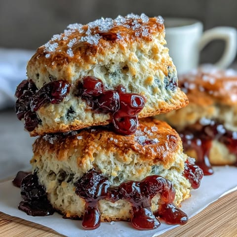 Blueberry Lemon Sourdough Scones