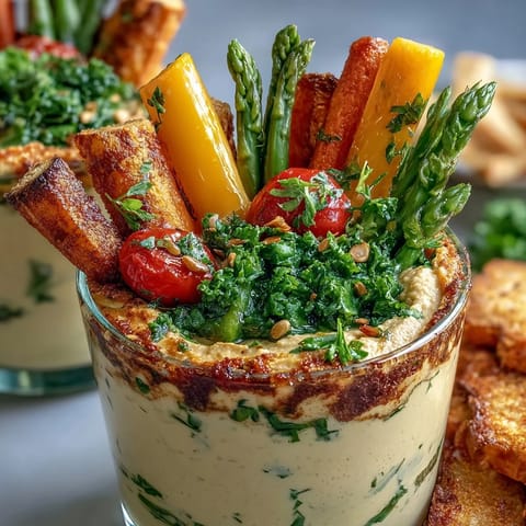 Vibrant snack cups filled with creamy hummus and fresh veggie sticks, perfect for healthy on-the-go munching.