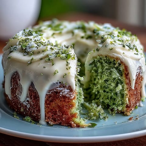 Smash cake style mini matcha birthday cake, frosted with creamy vanilla, ready for celebrating.