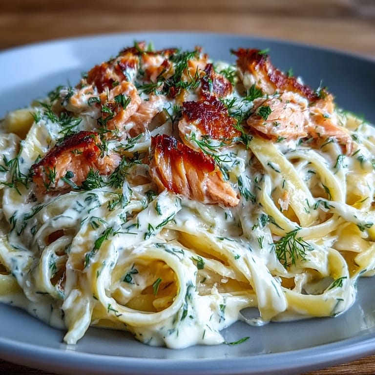 Feast on The Best Creamy Salmon Pasta, a quick, satisfying weeknight dinner.