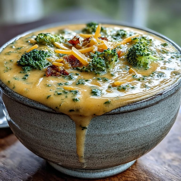 Velvety, gluten-free Butternut Squash Broccoli Cheddar Soup served beside crusty bread for dipping in a cozy kitchen.