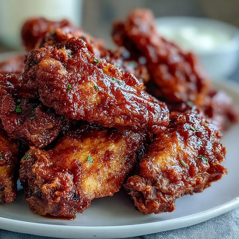 Homemade restaurant-style Fried Chicken Wings piled high on a platter, garnished with fresh scallions and served alongside classic ranch dressing.