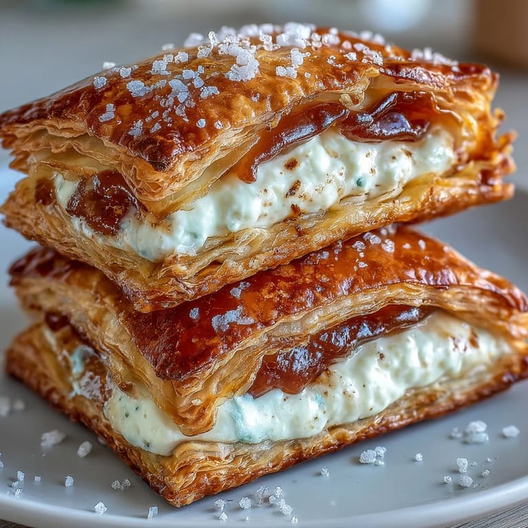 Warm guava and cream cheese pastelitos paired with espresso on a rustic wooden table.