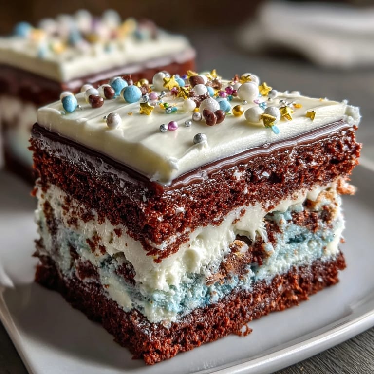 Close-up of galaxy cake textures showing deep blue and purple swirls with gold edible stars.