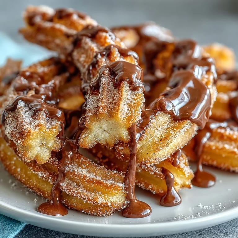 3. Irresistible churro bites with a cinnamon-sugar coating, golden and crisp, accompanied by a silky chocolate dipping sauce for a sweet celebration.
