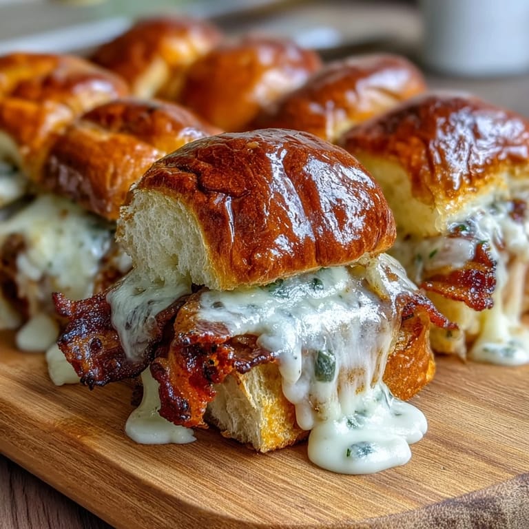 Warm turkey and bacon sliders baked on brioche with rich Gruyère Mornay sauce.