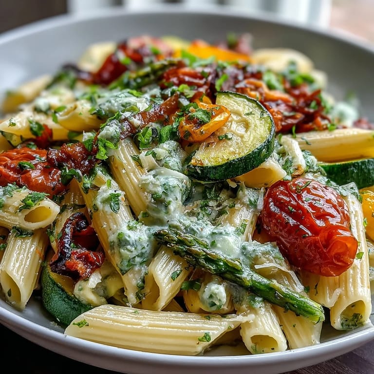 Spring Pasta Primavera with tender pasta, seasonal vegetables, and fresh herbs, perfect for a light and healthy dinner.