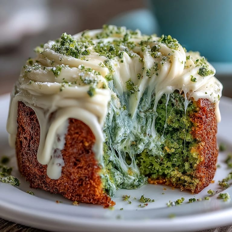 Fluffy smash cake style mini matcha birthday cake, a delightful brunch centerpiece with smooth frosting.